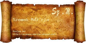 Szemes Mária névjegykártya